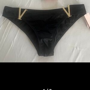 Victoria secret black Bikini with Gold Accents